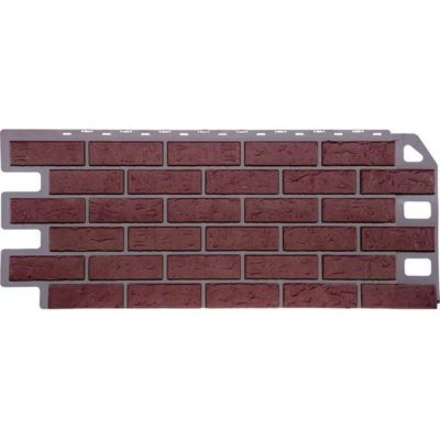 fineber kirpich krasny 400x400 - Цокольный сайдинг FineBer серия “Кирпич” – Красный