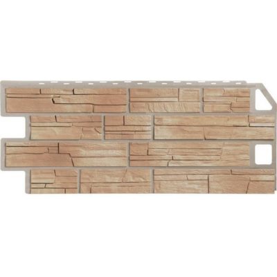 fineber slanec bejevy 400x400 - Цокольный сайдинг FineBer серия “Сланец” – Бежевый
